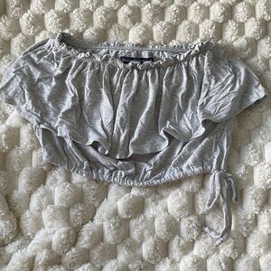Abercrombie & Fitch Gray Crop Top